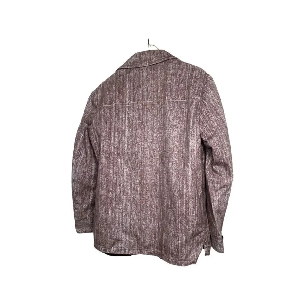Vintage 60’s 70’s Style Lightweight Jacket Brown Fully Lined Size Medium